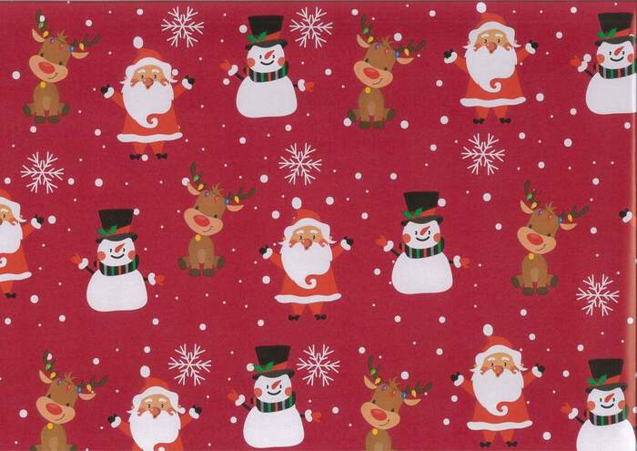 Julegavepapir 70 cm x 20 meter assorteret